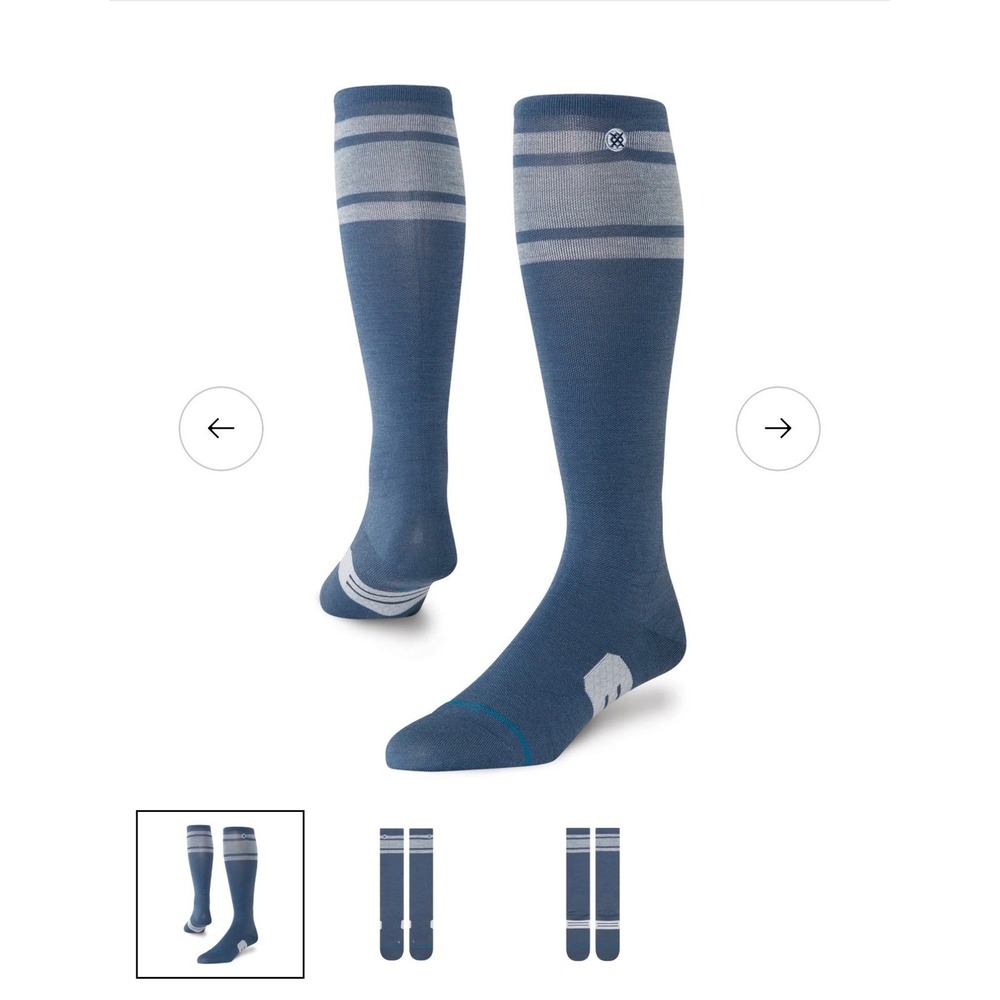 Stance Boyd UL Merino Wool Snow Mens OTC Socks Large 9-13 Blue Gray New $29